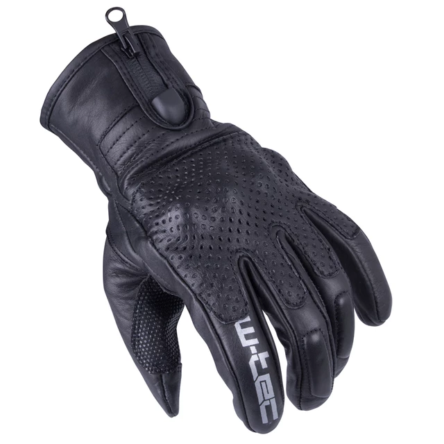 W-TEC Swaton GID-16032 Herren Motorradhandschuhe - schwarz - schwarz