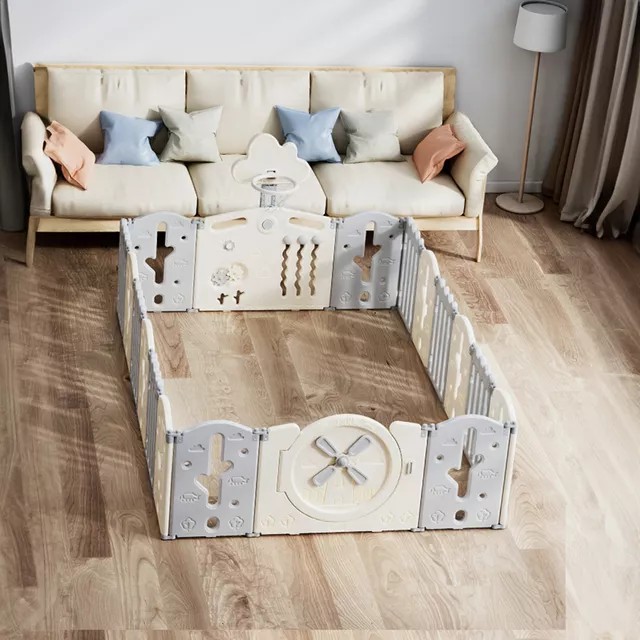 Kunststoff Laufstall inSPORTline Bufalino 16+2 160x240x64 cm