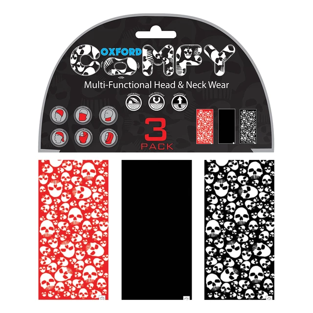 Universal Halswärmer Oxford Comfy 3-Pack - Skulls