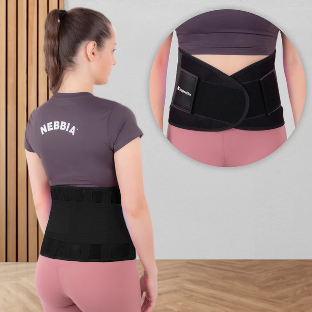 Neoprengürtel inSPORTline Waistrim - schwarz - schwarz