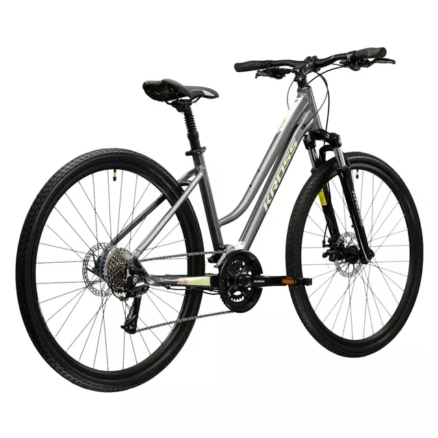 Damen-Crossrad Kross EVADO 3.0 28" - Modell 2025 - šedá / zelená / lesk