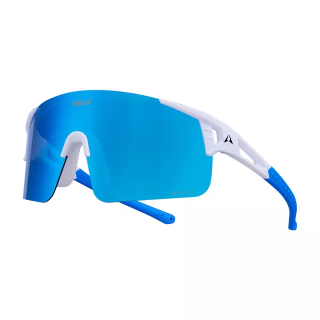 Altalist Kaku SP3 polarisierte Sonnenbrille - weiß mit blauen Gläsern - weiß mit blauen Gläsern