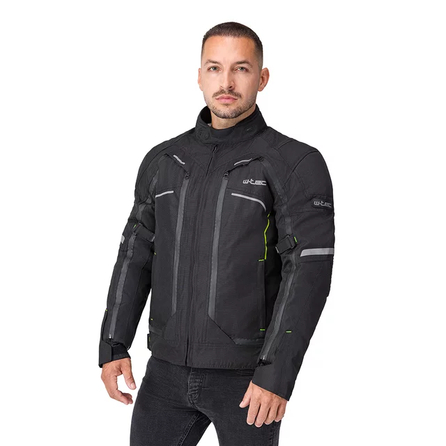 W-TEC Progair Herrenmotorradjacke - schwarz-fluo