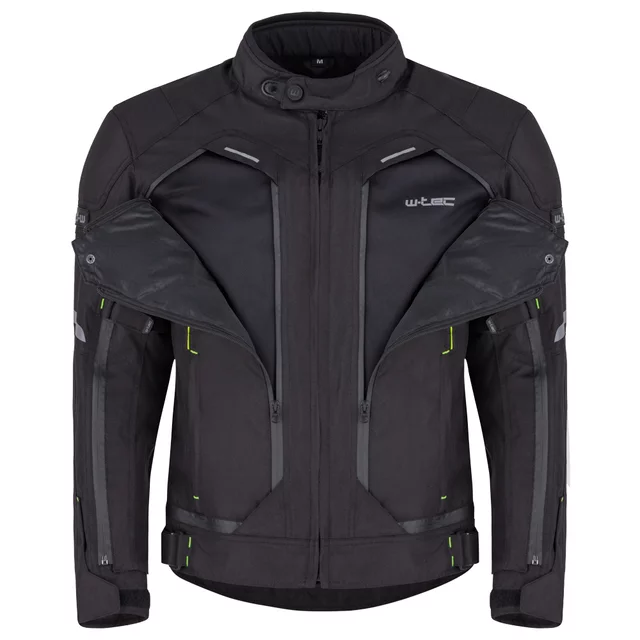 W-TEC Progair Herrenmotorradjacke - schwarz-fluo - schwarz-fluo