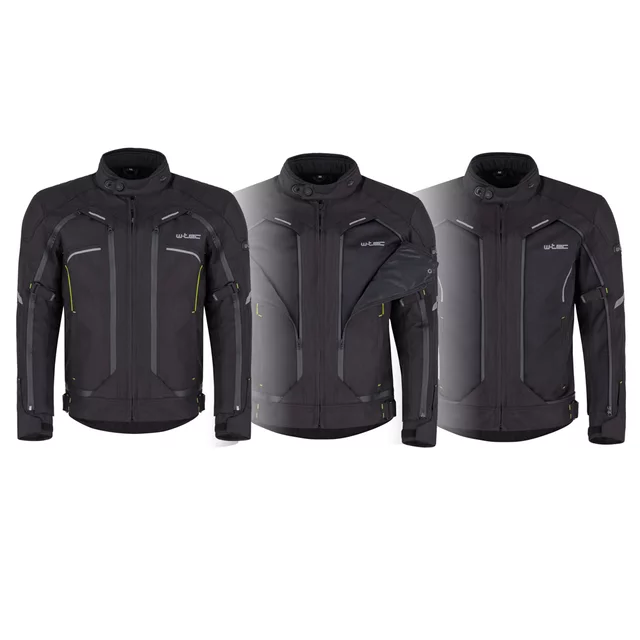 W-TEC Progair Herrenmotorradjacke - schwarz-fluo