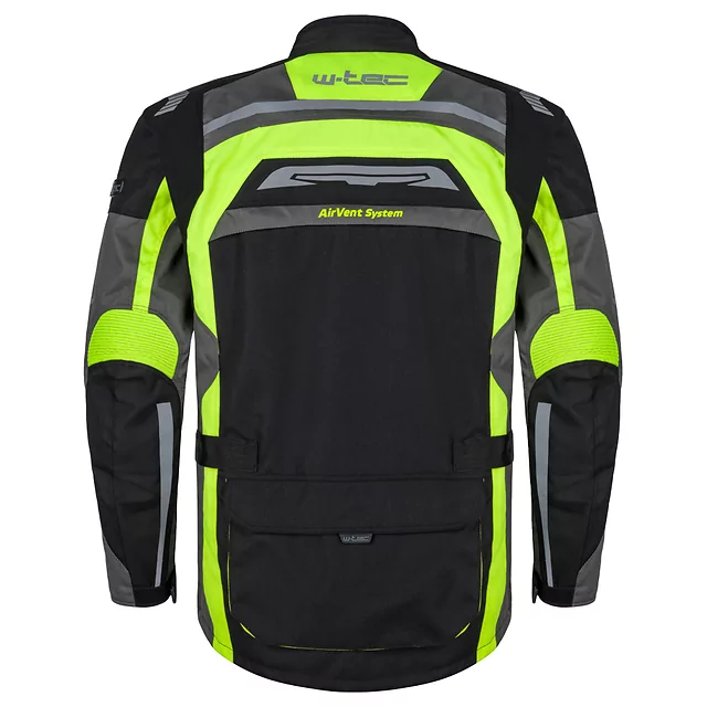 W-TEC Burdys Evo Herren-Motorradjacke - schwarz-grau-grün