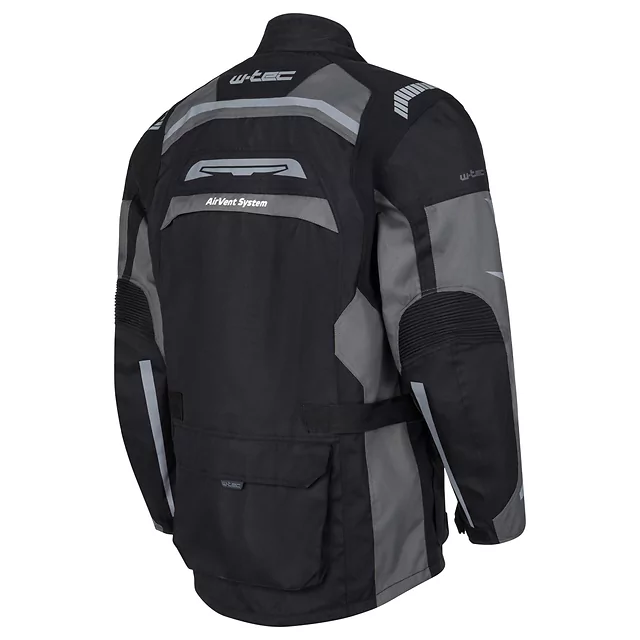 W-TEC Burdys Evo Herren-Motorradjacke - schwarz-grau-grün