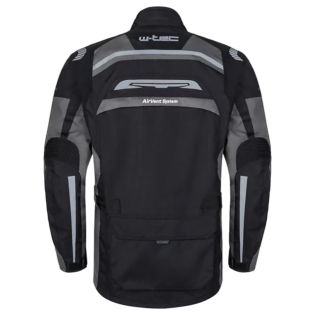 W-TEC Burdys Evo Herren-Motorradjacke - schwarz-grau-grün