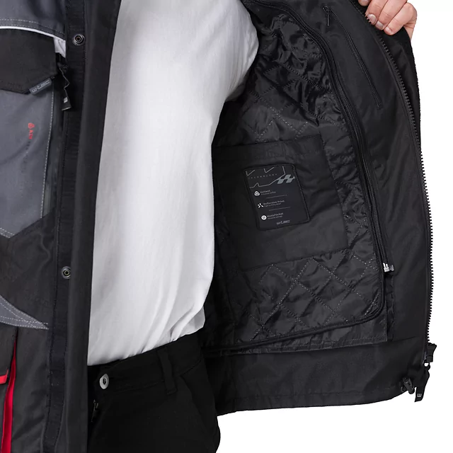 W-TEC Burdys Evo Herren-Motorradjacke - schwarz-grau-rot