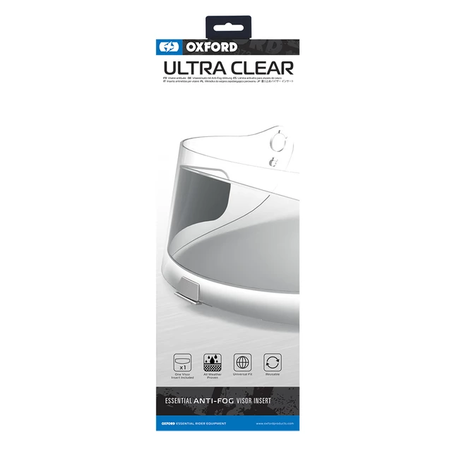Oxford Ultra Clear Shield Antifog Plexiglasfolie