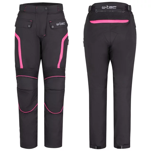 W-TEC Durmanes Damen-Moto-Hose - schwarz-rosa - schwarz-rosa