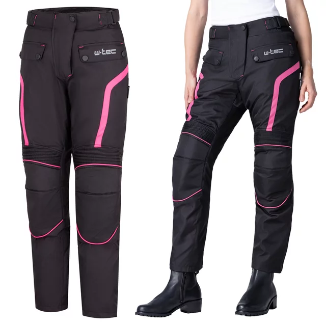 W-TEC Durmanes Damen-Moto-Hose - schwarz-rosa