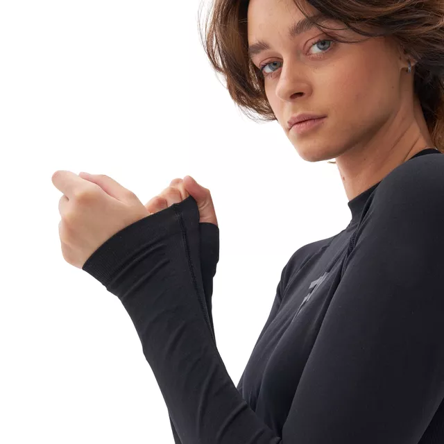 Damen Thermoshirt Rebelhorn Freeze II Lady Jersey - schwarz