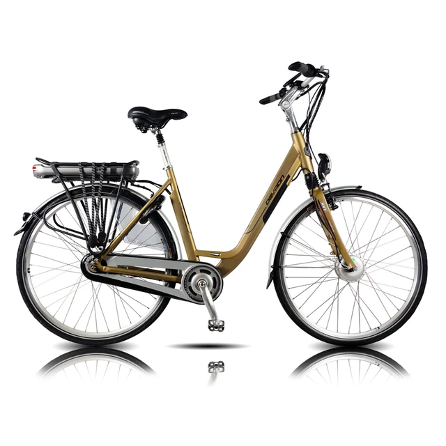Stadt-Elektrofahrrad Devron Milton 28028 - beige-schwarz