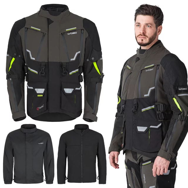 W-TEC Daimick Motorradjacke - schwarz-grau