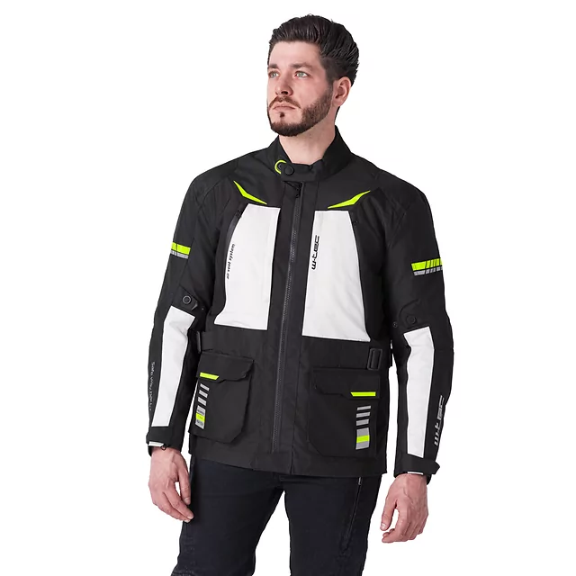 W-TEC Warao Motorradjacke - schwarz-fluo