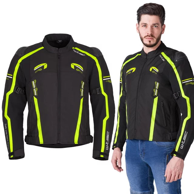 W-TEC Tonkawo Motorradjacke - schwarz-fluo - schwarz-fluo