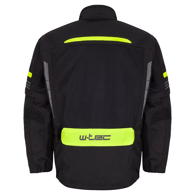 W-TEC Pinapoco Kinder Wachsende Moto Jacke - schwarz-fluo