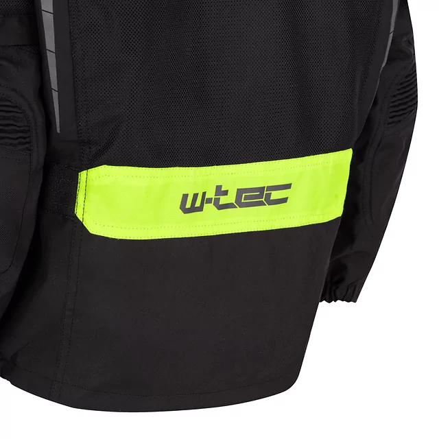 W-TEC Pinapoco Kinder Wachsende Moto Jacke - schwarz-fluo