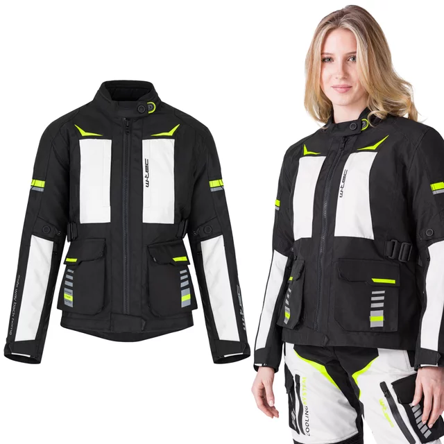 W-TEC Warao Lady Moto Jacke - schwarz-fluo - schwarz-fluo