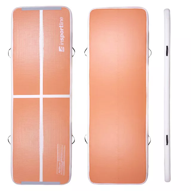 Airtrack inSPORTline Airstunt 400x100x10 cm Mocha Mousse mit Handpumpe