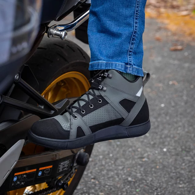 W-TEC Milwook Motorradstiefel - grau-schwarz