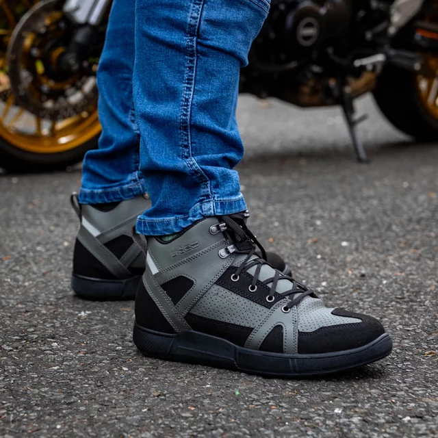 W-TEC Milwook Motorradstiefel - grau-schwarz
