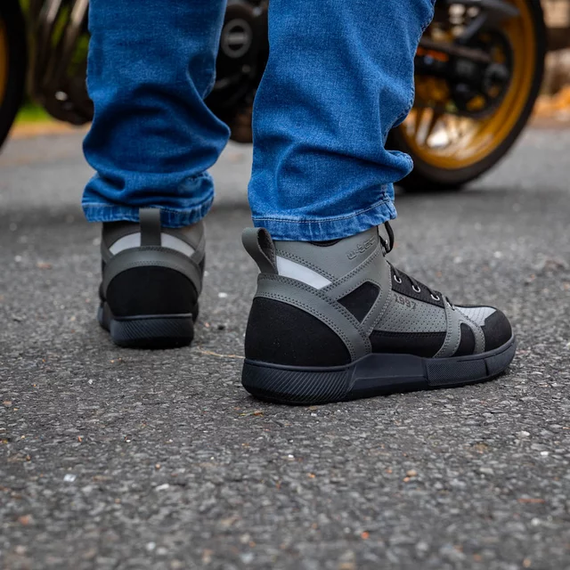 W-TEC Milwook Motorradstiefel - grau-schwarz