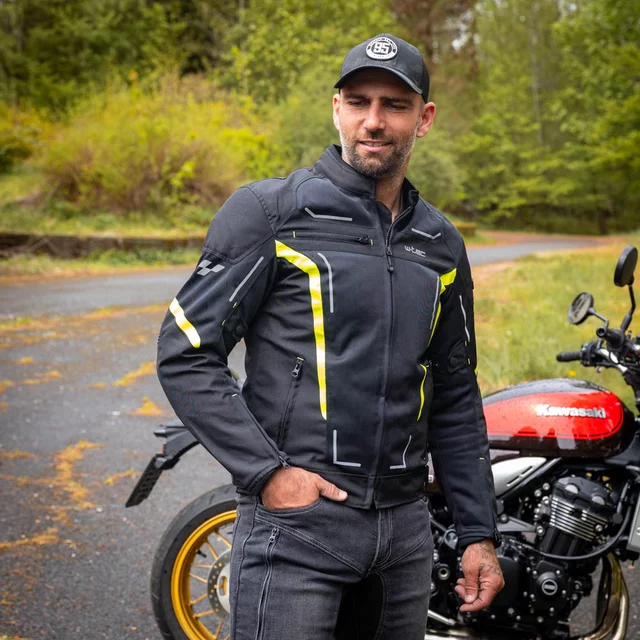 W-TEC Mirelio Herren Sommer-Motojacke - schwarz-fluo
