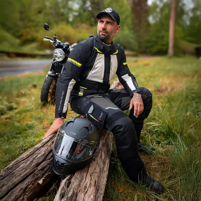W-TEC Warao Motorradjacke - schwarz-fluo