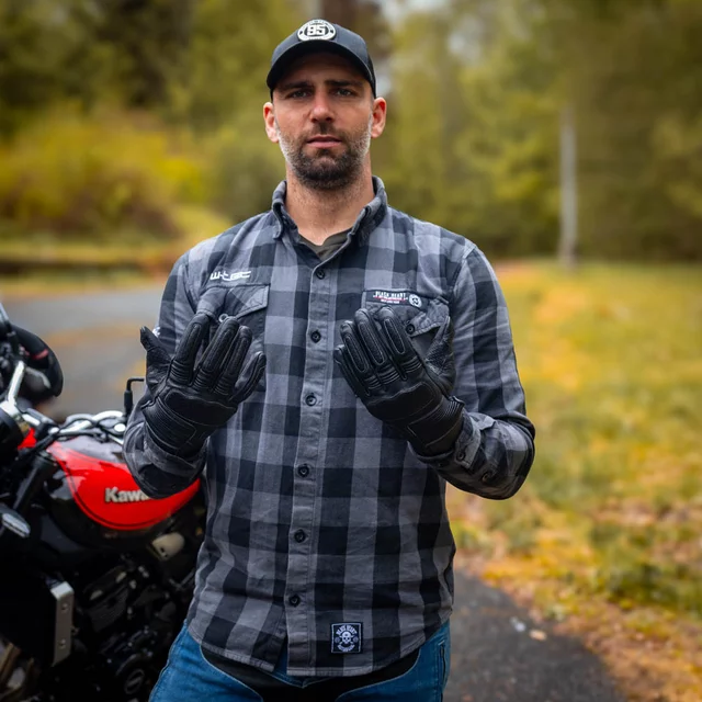 W-TEC Gabello Motorradhandschuhe - schwarz