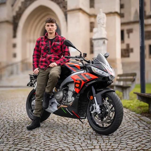 W-TEC Wallbridge Olive Moto Jeans - olivgrün