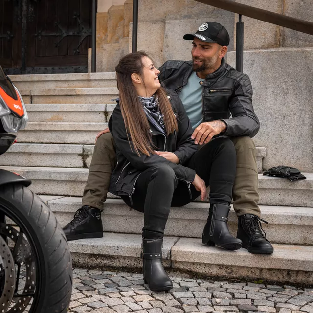 W-TEC Ravito Motorradstiefel - schwarz