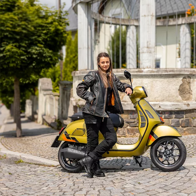 W-TEC Leocia Schwarz Damen-Moto-Stiefel