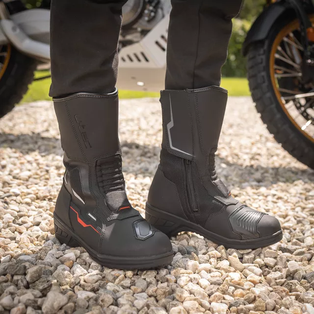 W-TEC Moanna Damen-Moto-Stiefel - černo-červená