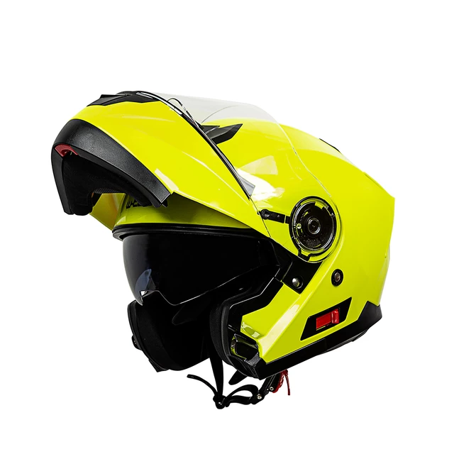 W-TEC Cullo aufklappbarer Motorradhelm - fluo gelb
