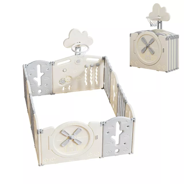 Kunststofflaufstall inSPORTline Bufalino 10+2 127x160x64 cm