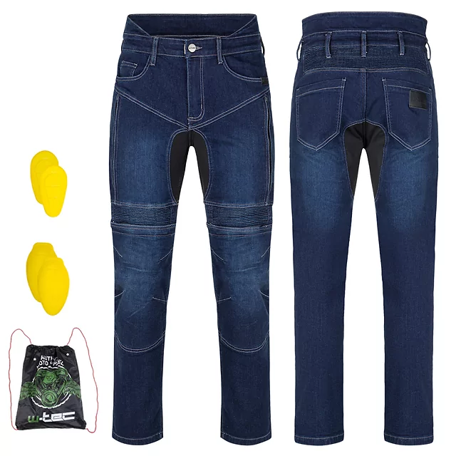 Herren-Motojeans W-TEC Biterillo Evo - schwarz - blau