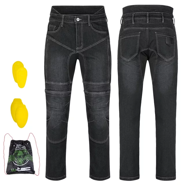 Herren-Motojeans W-TEC Biterillo Evo - schwarz - schwarz