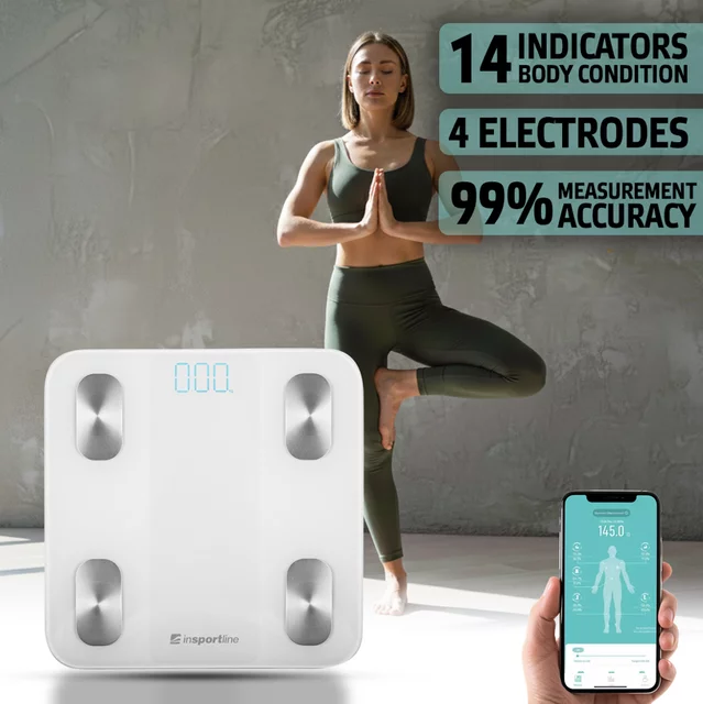 Smart Personenwaage inSPORTline Syncale 20 - schwarz - weiß