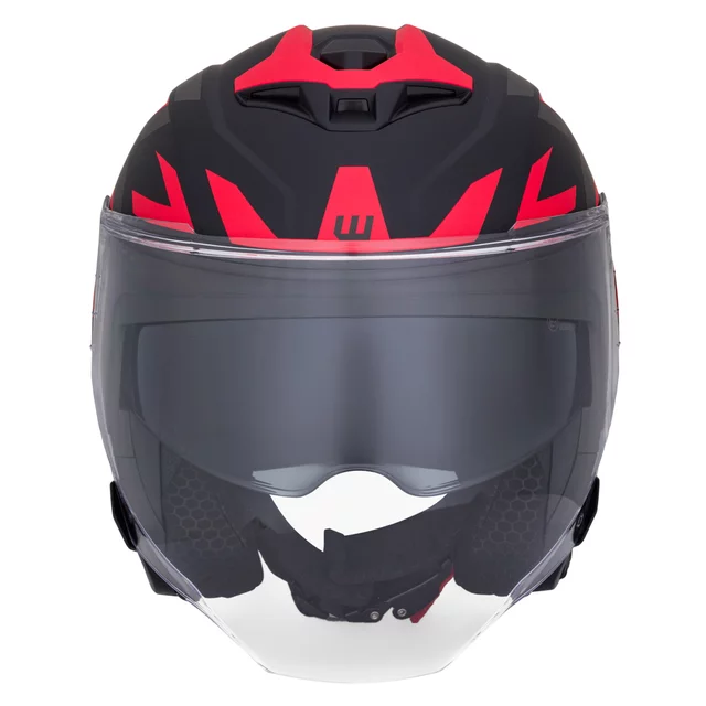 W-TEC Voltik Graphic Motorradhelm - Rot