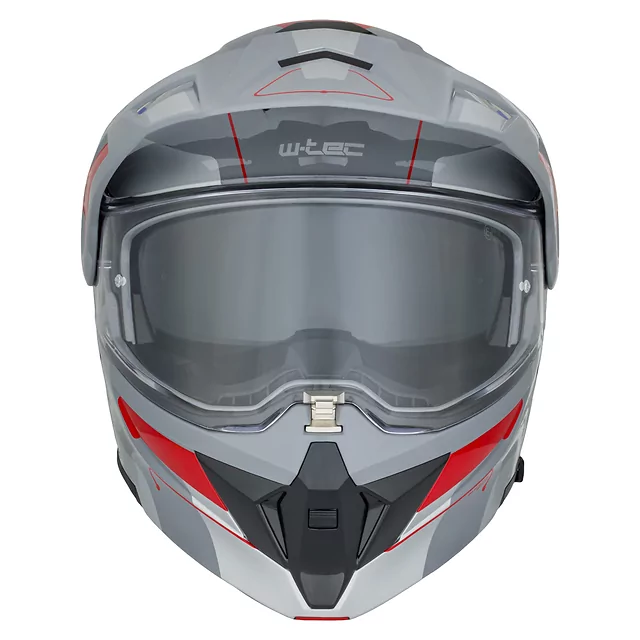 W-TEC Neovu Graphic 3in1 klappbarer Motorradhelm - černo-červená