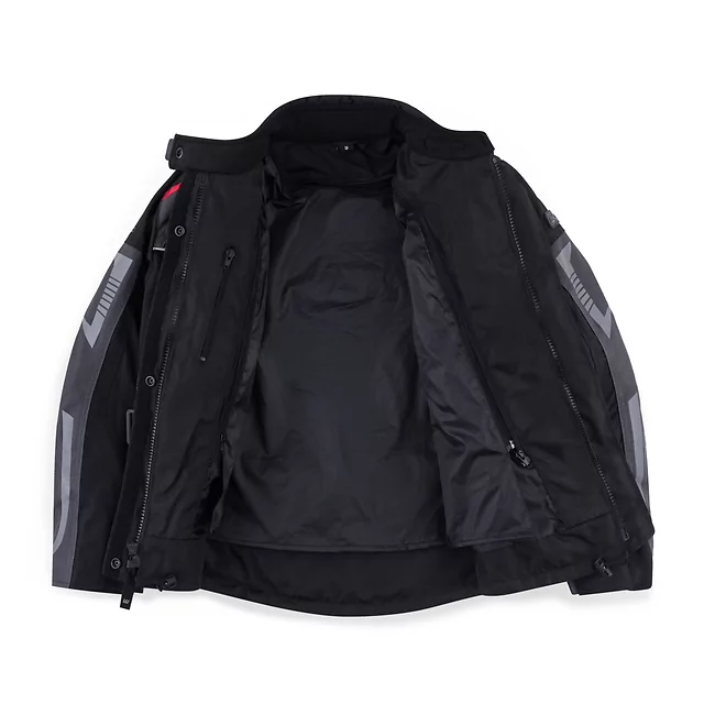 W-TEC Radana Damen-Motorradjacke - schwarz-grau-rot