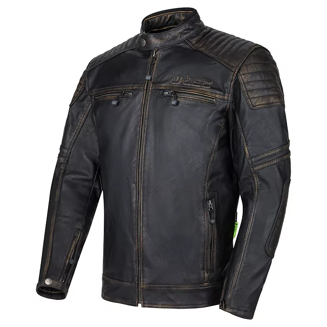 W-TEC Mungelli EVO Motorrad-Lederjacke - vintage černo-hnědá