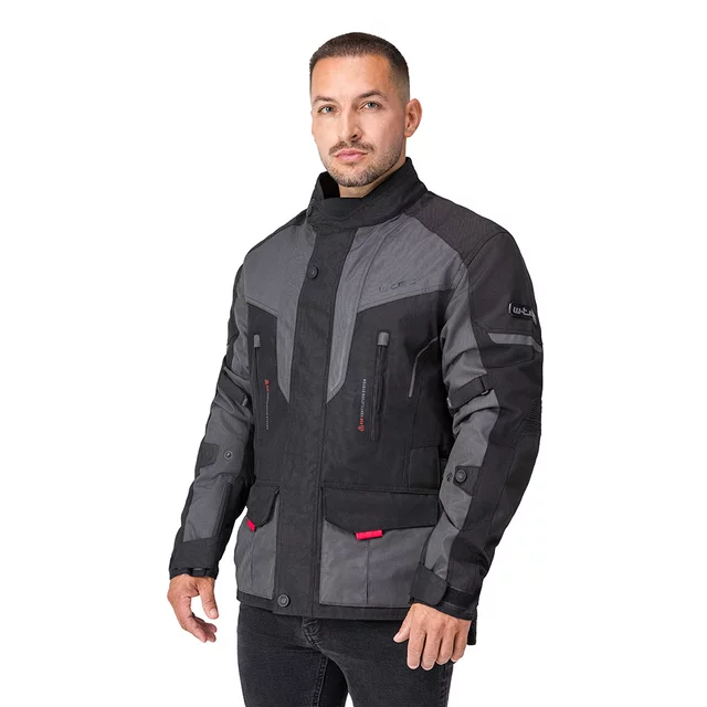 W-TEC Xeniaq Motorradjacke für Herren - schwarz-grau