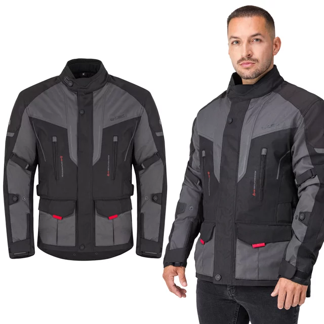 W-TEC Xeniaq Motorradjacke für Herren - schwarz-grau