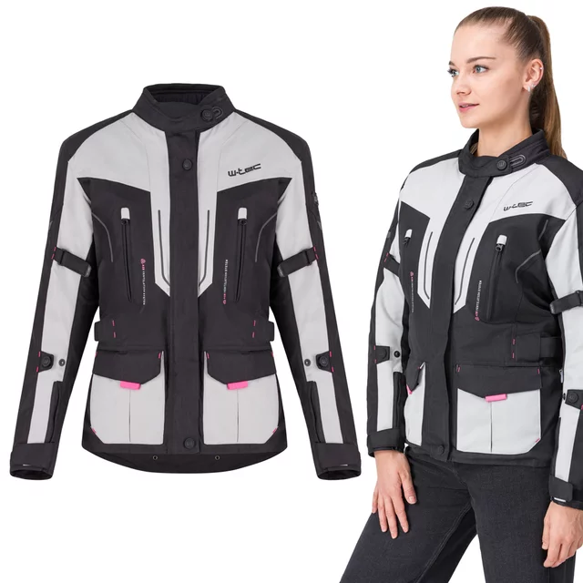 W-TEC Xenia Motorradjacke für Damen - schwarz-grau - schwarz-grau