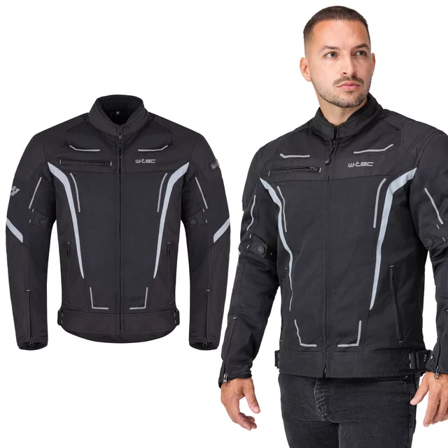 W-TEC Mirelio Herren Sommer-Motojacke - schwarz-grau