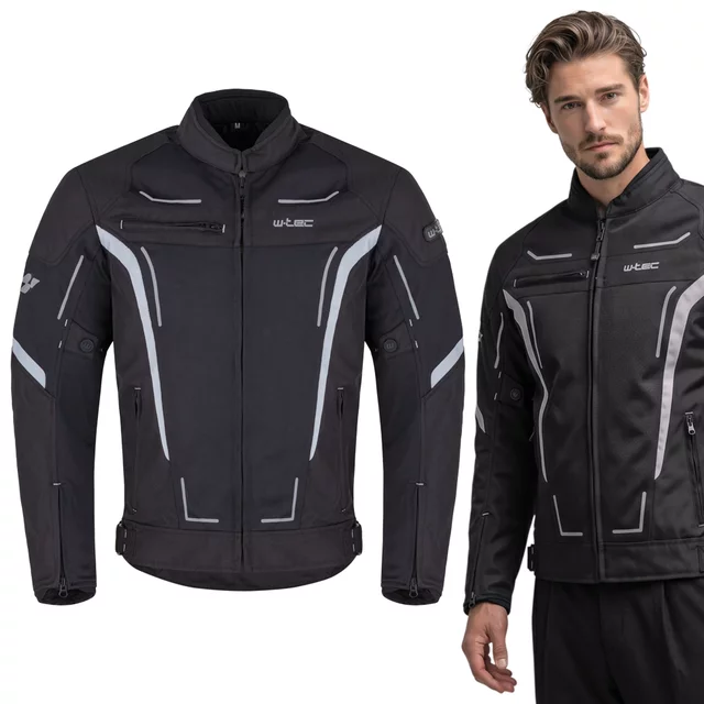 W-TEC Mirelio Herren Sommer-Motojacke - schwarz-grau
