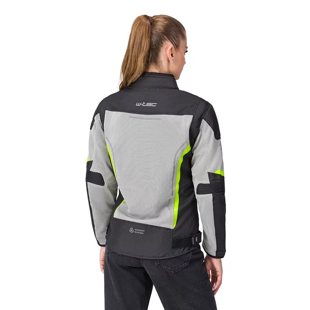W-TEC Mirelia Damen Sommer Moto Jacke - Schwarz-Grau-Rosa